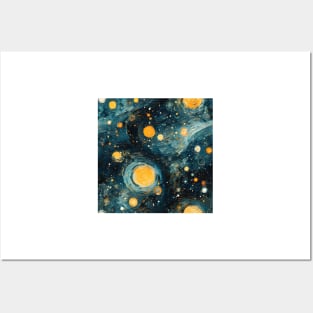 Van Gogh Starry Night Outer Space Pattern 12 Posters and Art